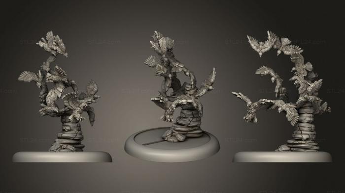 Figurines heroes, monsters and demons (Convocation of Eagles, STKM_2097) 3D models for cnc