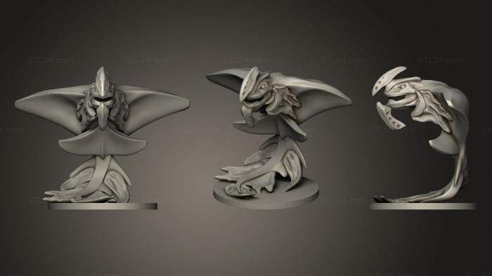 Статуэтки герои, монстры и демоны (Корваллис Рэй Мини, STKM_2104) 3D модель для ЧПУ станка