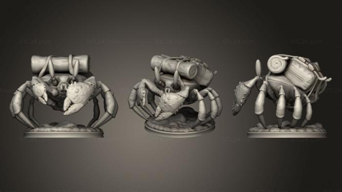 Figurines heroes, monsters and demons (Crab Miniature (25Mm), STKM_2107) 3D models for cnc