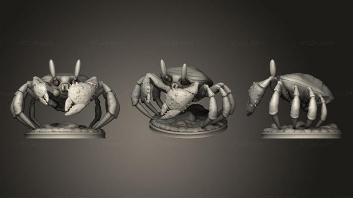 Figurines heroes, monsters and demons (Crab WithBase, STKM_2110) 3D models for cnc