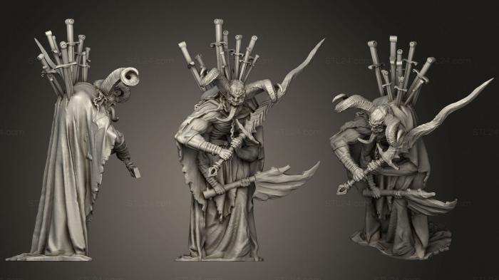 Figurines heroes, monsters and demons (Cursed Monks, STKM_2134) 3D models for cnc