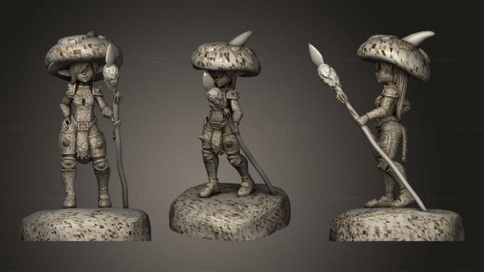 Статуэтки герои, монстры и демоны (Симпатичная Девушка-Гоблин, STKM_2136) 3D модель для ЧПУ станка