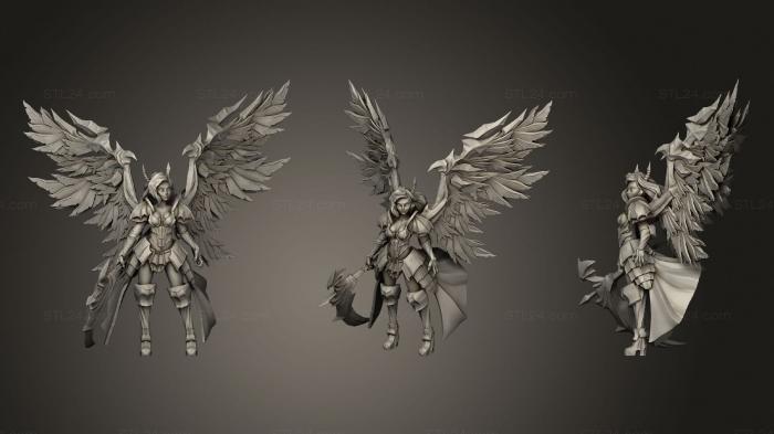 Статуэтки герои, монстры и демоны (Темный Ангел, STKM_2162) 3D модель для ЧПУ станка