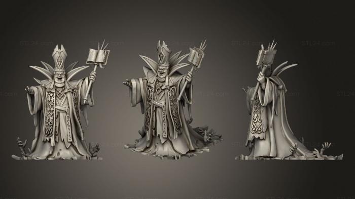 Статуэтки герои, монстры и демоны (Темный Епископ, STKM_2163) 3D модель для ЧПУ станка