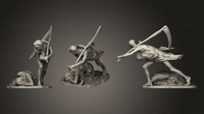 Статуэтки герои, монстры и демоны (Смерть И Мать, STKM_2194) 3D модель для ЧПУ станка