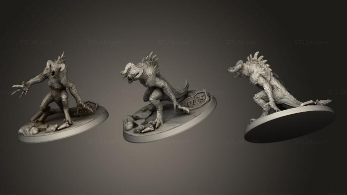 Figurines heroes, monsters and demons (Death Claw New Base, STKM_2195) 3D models for cnc
