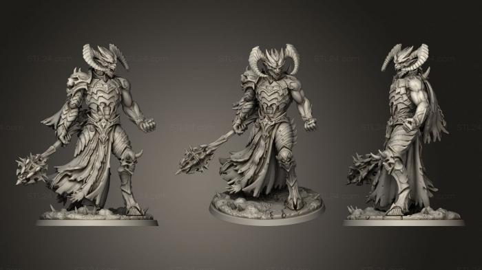 Figurines heroes, monsters and demons (Demon lord, STKM_2217) 3D models for cnc