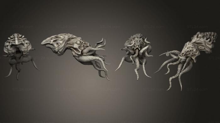 Figurines heroes, monsters and demons (Descent into Madness Cerebrax the Devourer, STKM_2228) 3D models for cnc