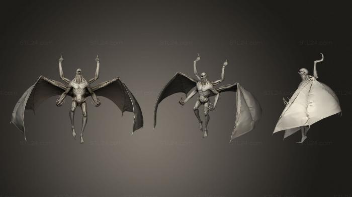 Статуэтки герои, монстры и демоны (Детлафф (Форма монстра) (Ведьмак 3), STKM_2238) 3D модель для ЧПУ станка