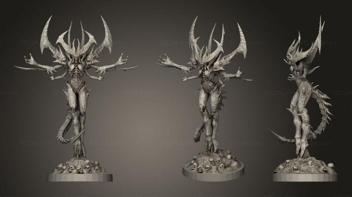 Статуэтки герои, монстры и демоны (Diablo 3 Полная версия, STKM_2245) 3D модель для ЧПУ станка