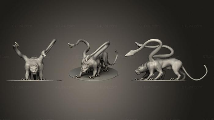 Figurines heroes, monsters and demons (Displacer Beast (1), STKM_2254) 3D models for cnc
