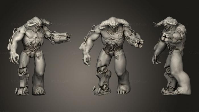 Статуэтки герои, монстры и демоны (Гибель Вечного Тирана, STKM_2266) 3D модель для ЧПУ станка
