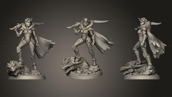 Статуэтки герои, монстры и демоны (Убийца Драконов, STKM_2282) 3D модель для ЧПУ станка