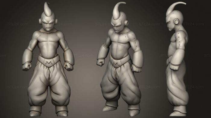 Статуэтки герои, монстры и демоны (Dragonball Z Kid Buu Исправлен, STKM_2283) 3D модель для ЧПУ станка