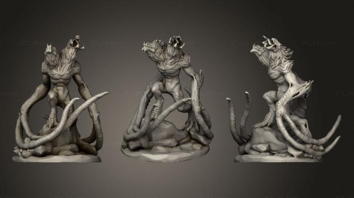 Figurines heroes, monsters and demons (Duo Daemon 2, STKM_2308) 3D models for cnc