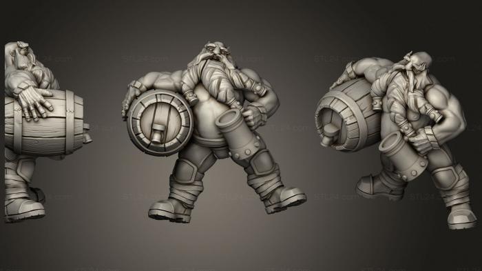 Figurines heroes, monsters and demons (Dwarf Drunk, STKM_2314) 3D models for cnc