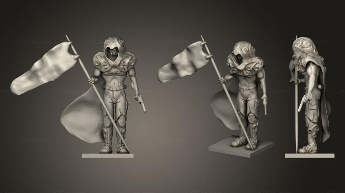 Figurines heroes, monsters and demons (Dystopian Warrior, STKM_2316) 3D models for cnc