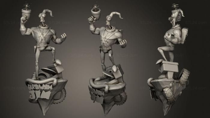 Figurines heroes, monsters and demons (Earthworm Jim, STKM_2320) 3D models for cnc