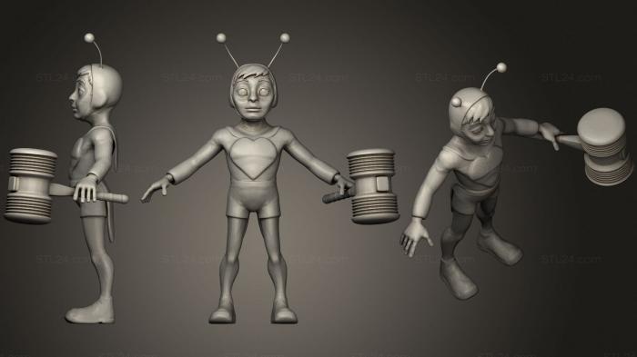 Figurines heroes, monsters and demons (El Chapuln Colorado, STKM_2333) 3D models for cnc