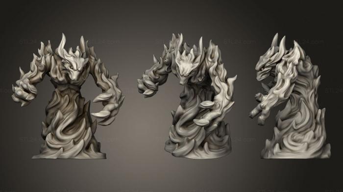 Figurines heroes, monsters and demons (Elemental Fire 2, STKM_2342) 3D models for cnc