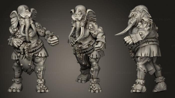 Figurines heroes, monsters and demons (Elephant 2 fixed, STKM_2347) 3D models for cnc