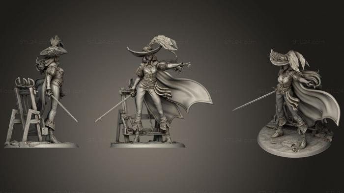 Figurines heroes, monsters and demons (Elle The Musketeer, STKM_2357) 3D models for cnc