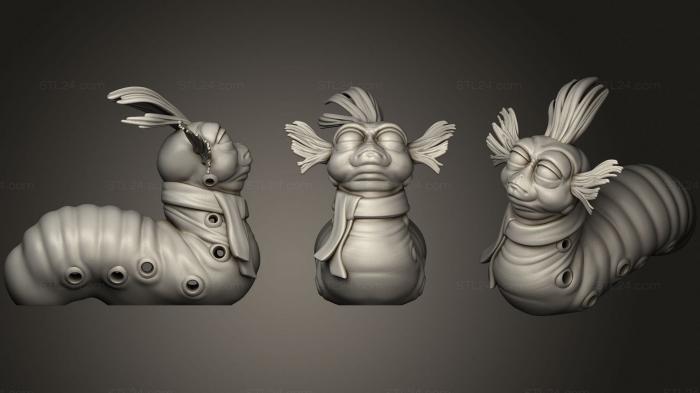 Figurines heroes, monsters and demons (Ello Worm, STKM_2358) 3D models for cnc