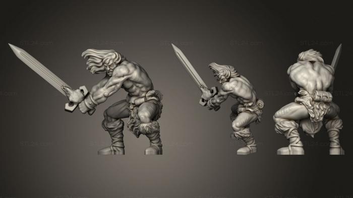 Figurines heroes, monsters and demons (Enanched Barbarian, STKM_2362) 3D models for cnc