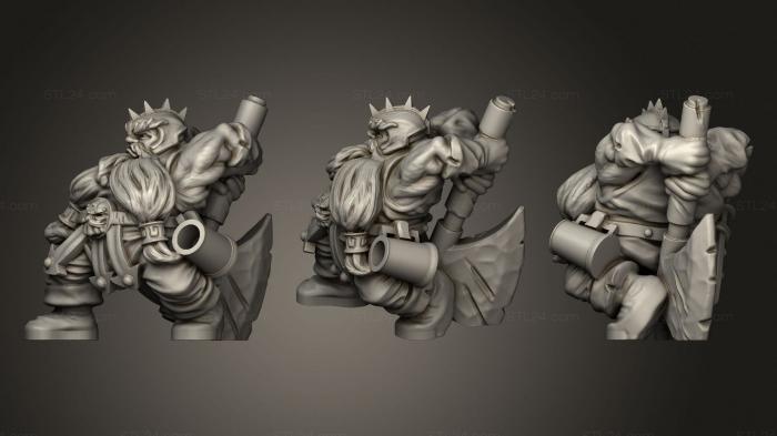 Figurines heroes, monsters and demons (Enanched Dwarf, STKM_2363) 3D models for cnc