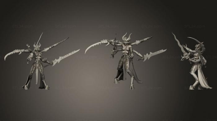 Figurines heroes, monsters and demons (Epic chaos slaanesh keeper of secrets, STKM_2376) 3D models for cnc