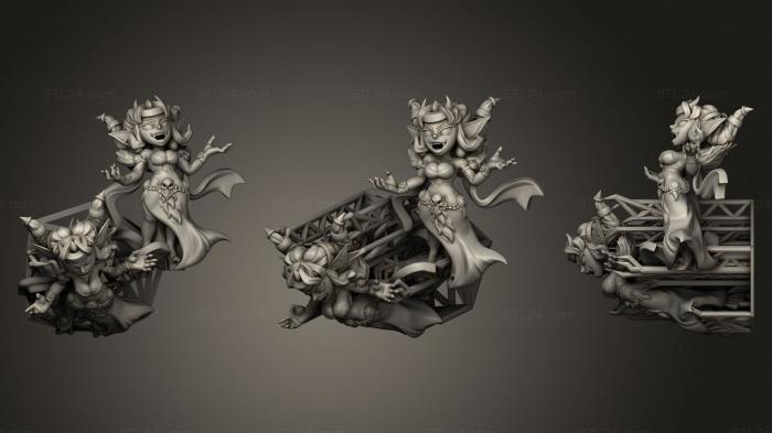 Статуэтки герои, монстры и демоны (Злая королева Перил, STKM_2399) 3D модель для ЧПУ станка
