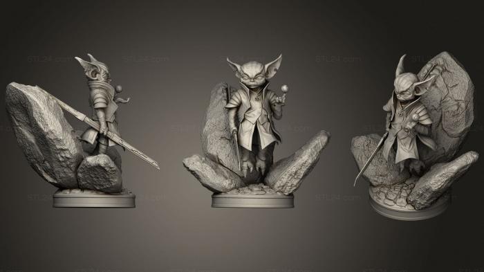 Figurines heroes, monsters and demons (Evil yoda, STKM_2400) 3D models for cnc