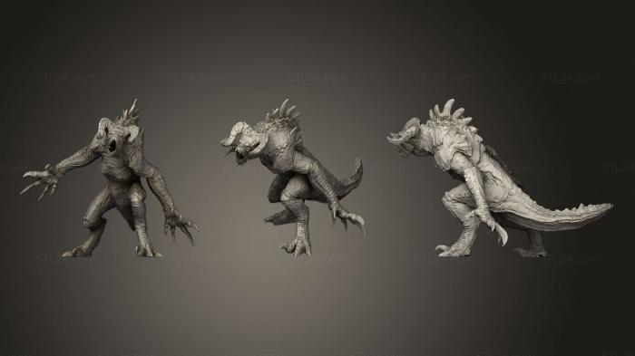 Figurines heroes, monsters and demons (Fallout 4 Deathclaw No Base Sla Supports, STKM_2421) 3D models for cnc
