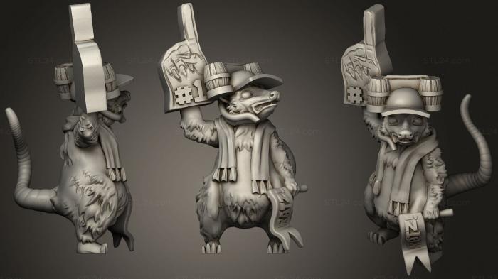 Figurines heroes, monsters and demons (Fan Opossum, STKM_2424) 3D models for cnc
