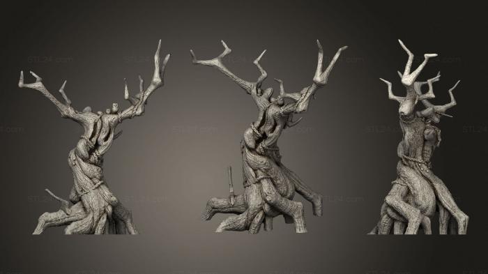 Статуэтки герои, монстры и демоны (Гноящееся Болото , Проклятое Дерево, STKM_2435) 3D модель для ЧПУ станка