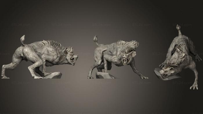Figurines heroes, monsters and demons (Fiendish Hyena 02, STKM_2437) 3D models for cnc