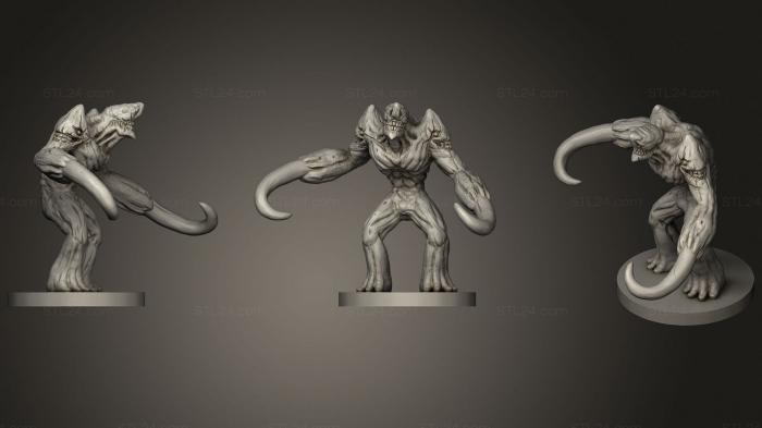 Статуэтки герои, монстры и демоны (Воин из Плоти, STKM_2448) 3D модель для ЧПУ станка