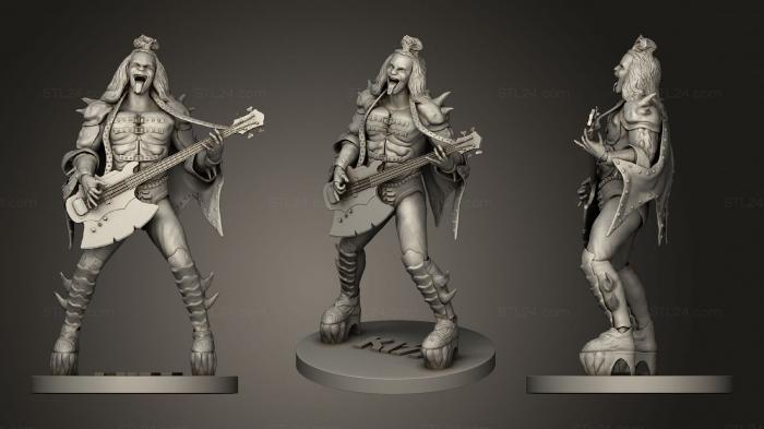 Figurines heroes, monsters and demons (Gene simmons st, STKM_2485) 3D models for cnc