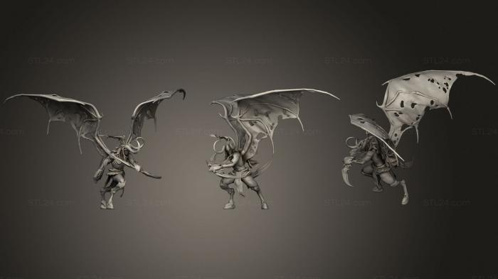Figurines heroes, monsters and demons (Genjidan Twinblade and Megara, STKM_2488) 3D models for cnc