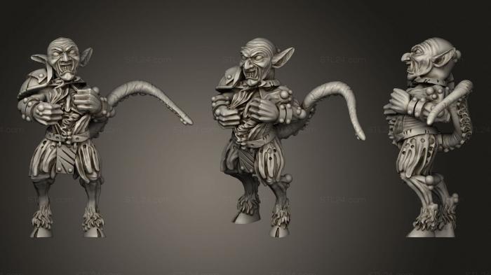 Статуэтки герои, монстры и демоны (Исправлен Гоблин 5, STKM_2534) 3D модель для ЧПУ станка