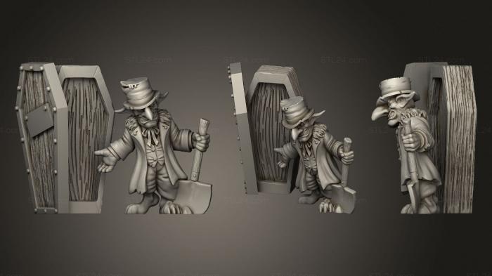 Figurines heroes, monsters and demons (Goblin Undertaker, STKM_2562) 3D models for cnc