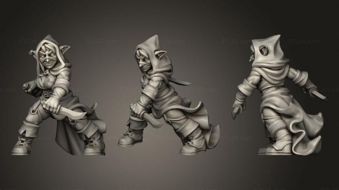 Figurines heroes, monsters and demons (GOBLIN ROGUE, STKM_2566) 3D models for cnc
