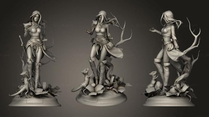 Статуэтки герои, монстры и демоны (Богиня войны, STKM_2569) 3D модель для ЧПУ станка