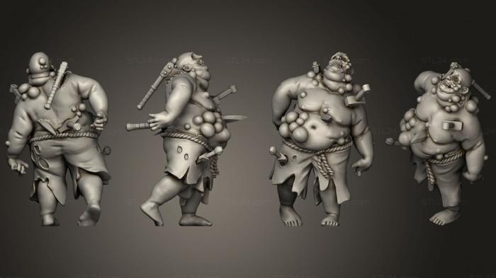 Статуэтки герои, монстры и демоны (Гордизомби, STKM_2580) 3D модель для ЧПУ станка