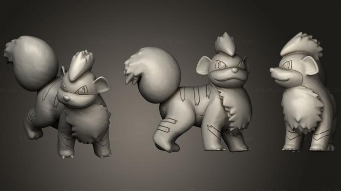 Figurines heroes, monsters and demons (Growlithe, STKM_2612) 3D models for cnc