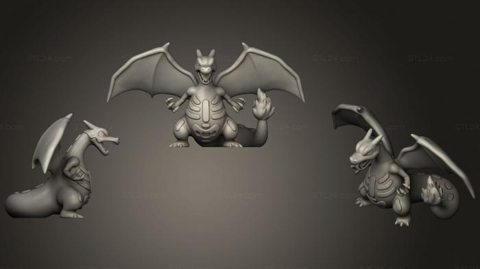 Figurines heroes, monsters and demons (Halloween Charizard, STKM_2631) 3D models for cnc