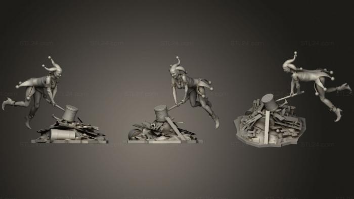 Статуэтки герои, монстры и демоны (Скульптор Харли Квинн, STKM_2636) 3D модель для ЧПУ станка
