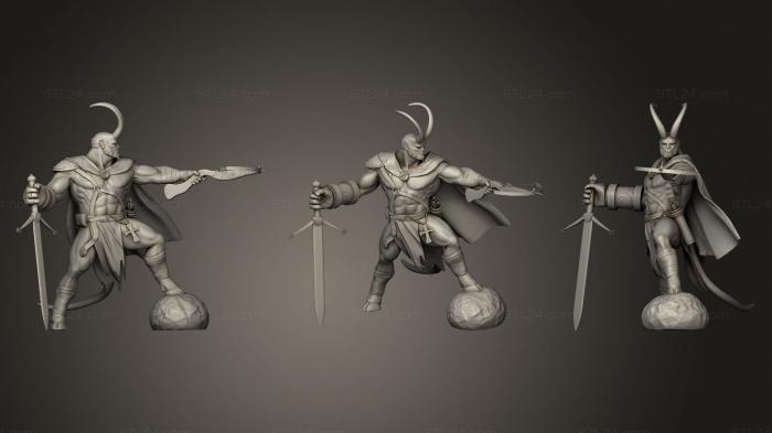 Статуэтки герои, монстры и демоны (Хеллбой Джоак Ревилла, STKM_2662) 3D модель для ЧПУ станка