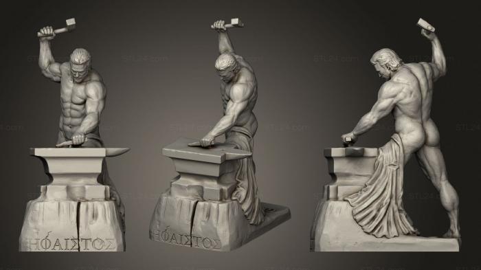 Figurines heroes, monsters and demons (Hephaestus Greek Olympian God of Fire, STKM_2667) 3D models for cnc