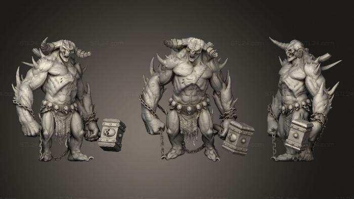 Статуэтки герои, монстры и демоны (Хефасто, Оружейник из diablo, STKM_2668) 3D модель для ЧПУ станка